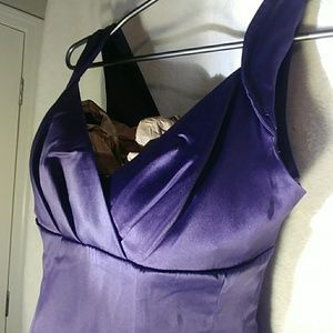 Purple satiny party dress